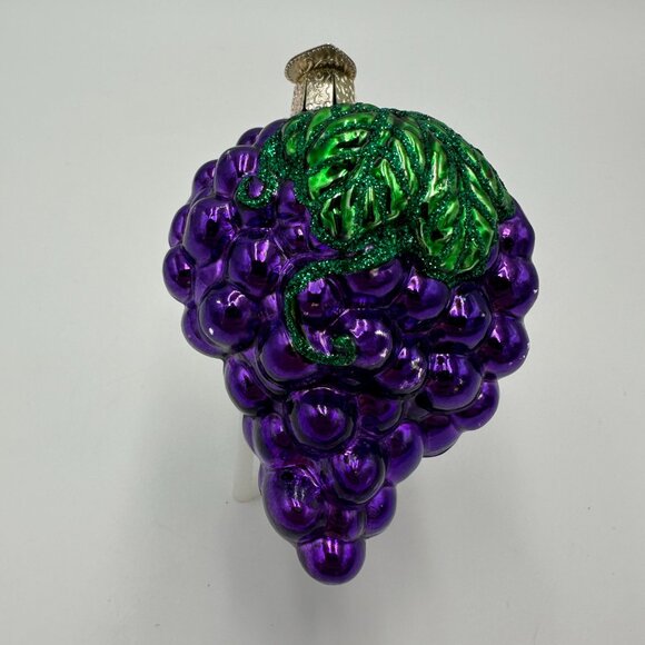 3 Mercury Glass Grape Christmas Ornaments / 2 Old World Christmas & 1 Inge-Glas - Picture 7 of 15